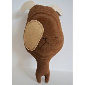 H Luv Handmade Cotton Leather Dog Plush Doll Toy